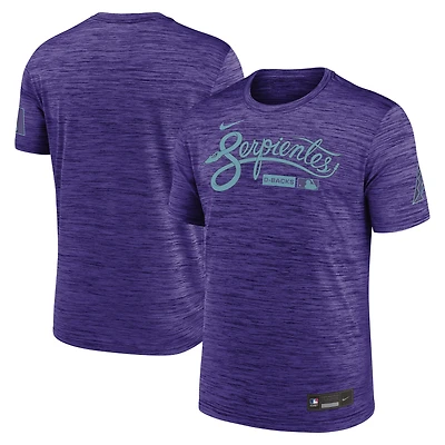 T-shirt Nike Authentic Collection City Connect Velocity Dri-FIT violet pour homme, Arizona Diamondbacks