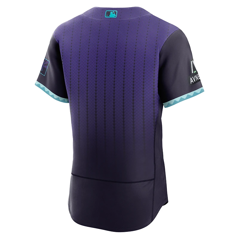 Men's Nike Purple Arizona Diamondbacks City Connect Authentic Sponsor Patch Jersey