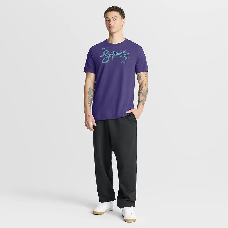 Men's Nike Purple Arizona Diamondbacks City Connect Wordmark T-Shirt