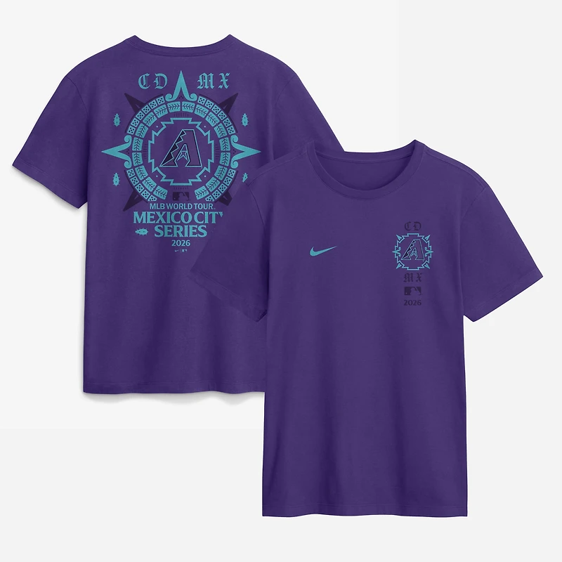 Men's Nike  Purple Arizona Diamondbacks MLB World Tour: Mexico City Series Graphic T-Shirt