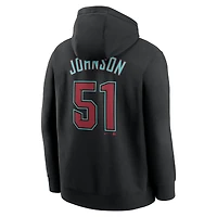 Sweat à capuche Nike Randy Johnson noir pour homme, avec nom et numéro de joueur des Diamondbacks l'Arizona
