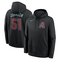 Sweat à capuche Nike Randy Johnson noir pour homme, avec nom et numéro de joueur des Diamondbacks l'Arizona