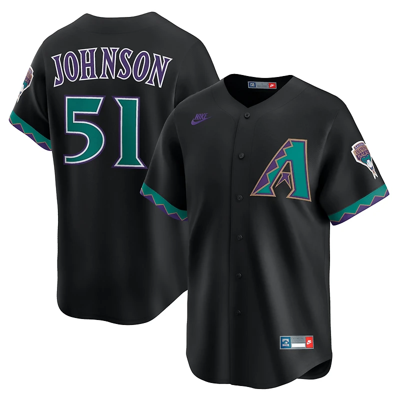 Maillot Nike Randy Johnson crème pour homme Arizona Diamondbacks Throwback Cooperstown Collection Limited