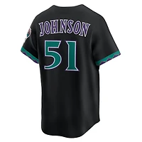 Maillot Nike Randy Johnson noir pour homme, collection limitée Cooperstown, Arizona Diamondbacks