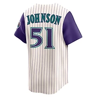 Maillot Nike Randy Johnson crème pour homme Arizona Diamondbacks Throwback Cooperstown Collection Limited