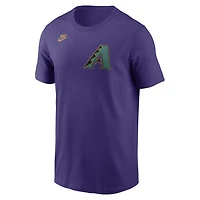 T-shirt Nike Randy Johnson violet Arizona Diamondbacks Cooperstown Collection pour homme, nom et numéro