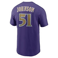 Men's Nike Randy Johnson Purple Arizona Diamondbacks Cooperstown Collection Name & Number T-Shirt