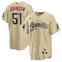 Maillot de joueur Nike Randy Johnson Sand Arizona Diamondbacks City Connect pour homme