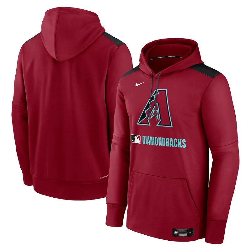Men's Nike Red Arizona Diamondbacks Authentic Collection Performance Pullover Hoodie