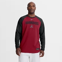 Men's Nike Red Arizona Diamondbacks Authentic Collection Raglan Dri-FIT Sweatshirt