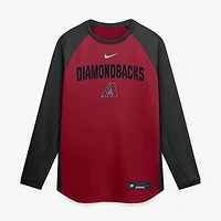 Men's Nike Red Arizona Diamondbacks Authentic Collection Raglan Dri-FIT Sweatshirt