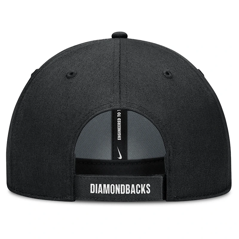 Casquette ajustable Nike Club Performance pour homme, blanche/noire, Arizona Diamondbacks