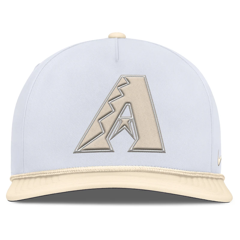 Casquette Nike Pro Performance Snapback pour homme, blanc/crème, Arizona Diamondbacks