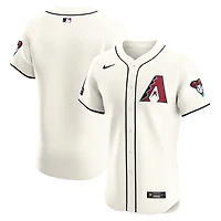 Maillot domicile Nike Elite Patch blanc pour homme des Arizona Diamondbacks