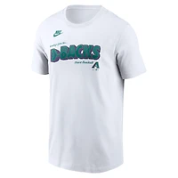 T-shirt Nike blanc pour homme, motif local des Diamondbacks de l'Arizona
