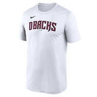 Men's Nike White Arizona Diamondbacks New Legend Wordmark Dri-FIT T-Shirt