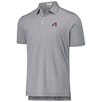 Men's Peter Millar Black Arizona Diamondbacks Jubilee Stripe Stretch Jersey Polo