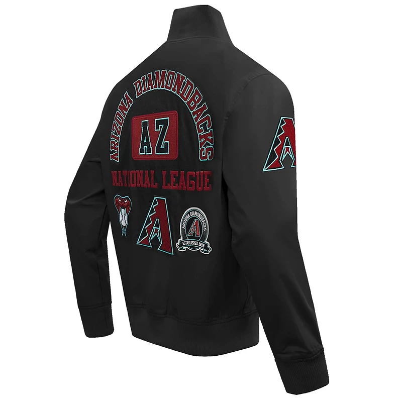 Men's Pro Standard Black Arizona Diamondbacks Area Code Twill Full-Zip Jacket