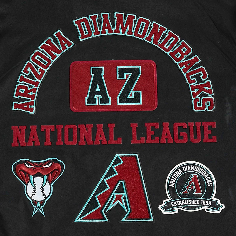 Men's Pro Standard Black Arizona Diamondbacks Area Code Twill Full-Zip Jacket