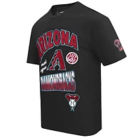 T-shirt à épaules tombantes Turn It Up Pro Standard pour homme, noir, Arizona Diamondbacks