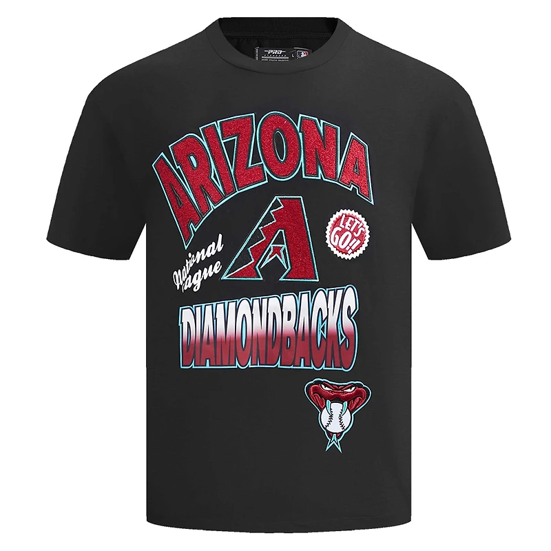 T-shirt à épaules tombantes Turn It Up Pro Standard pour homme, noir, Arizona Diamondbacks