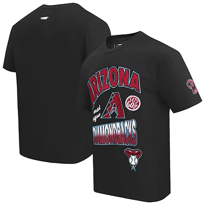 T-shirt à épaules tombantes Turn It Up Pro Standard pour homme, noir, Arizona Diamondbacks