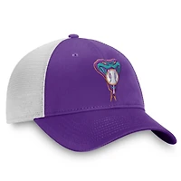 Men's Purple/White Arizona Diamondbacks Cooperstown Collection Core Trucker Snapback Hat