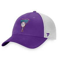 Men's Purple/White Arizona Diamondbacks Cooperstown Collection Core Trucker Snapback Hat