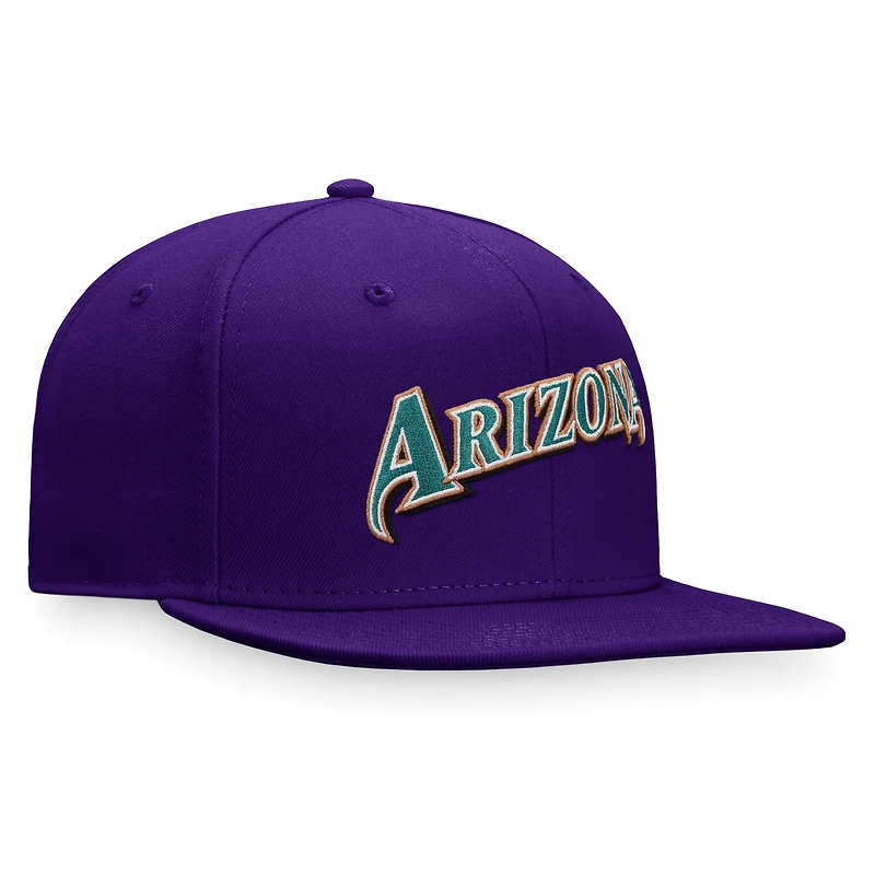 Casquette ajustée violette pour homme de la collection Cooperstown des Diamondbacks l'Arizona