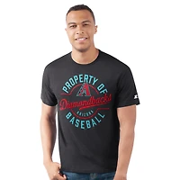 Men's Starter  Black Arizona Diamondbacks Prime Time Property Of T-Shirt