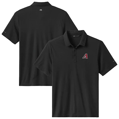 Men's TravisMathew Black Arizona Diamondbacks Playoff Pitch Tri-Blend Polo