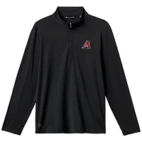 Haut pull à quart de zip TravisMathew noir Arizona Diamondbacks The Heater pour hommes
