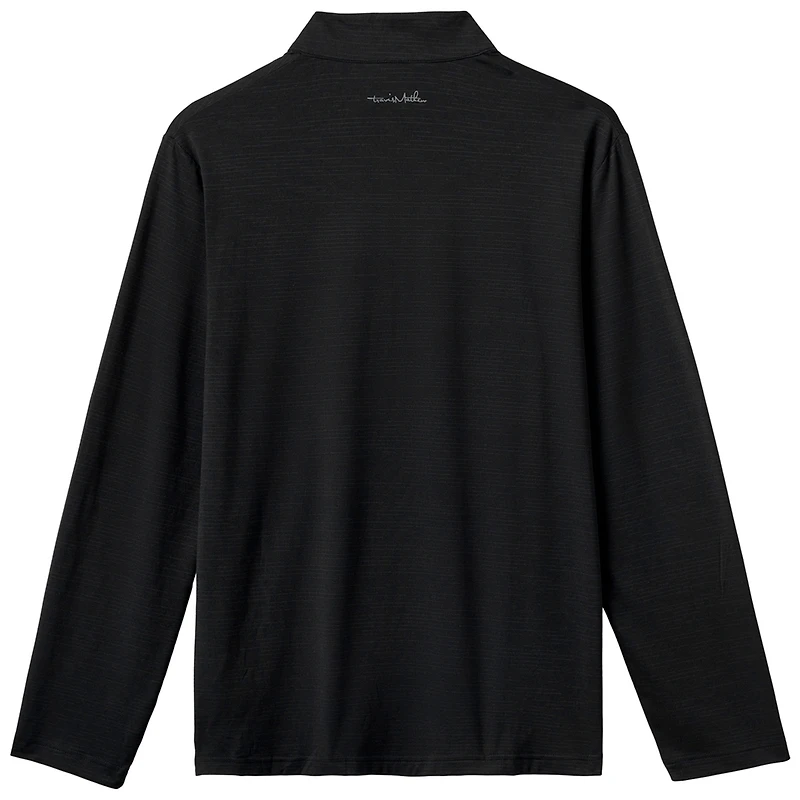 Men's TravisMathew Black Arizona Diamondbacks The Heater Quarter-Zip Pullover Top