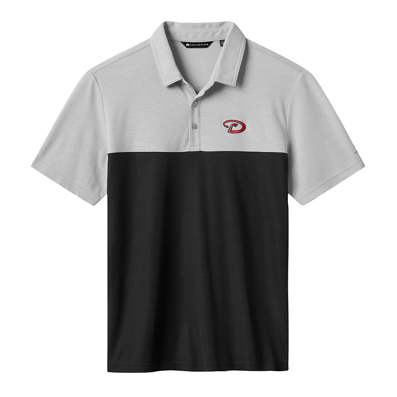 Polo tri-blend gris/noir Travis Mathew des Diamondbacks de l'Arizona pour homme