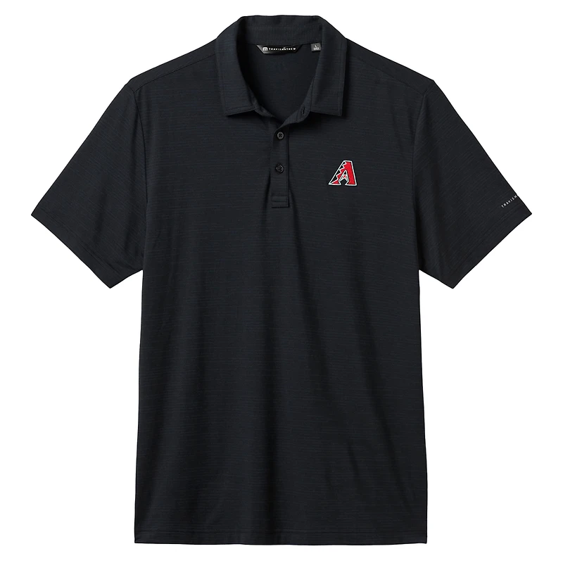 Men's TravisMathew  Heather Black Arizona Diamondbacks Game Day Tri-Blend Polo