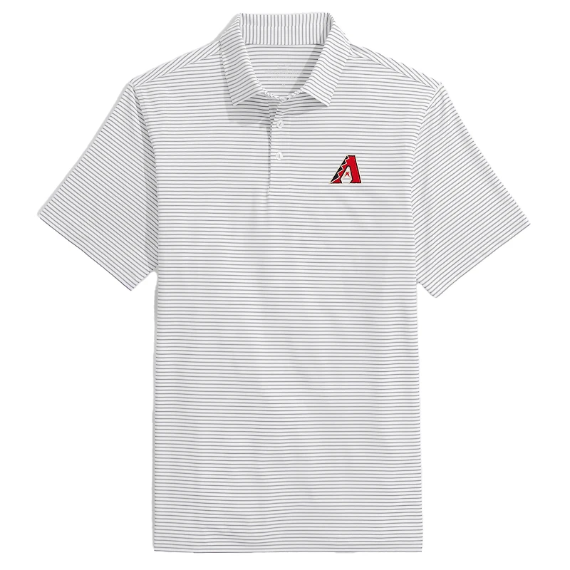 Polo à rayures Bradley Vineyard Vines pour hommes, gris Arizona Diamondbacks