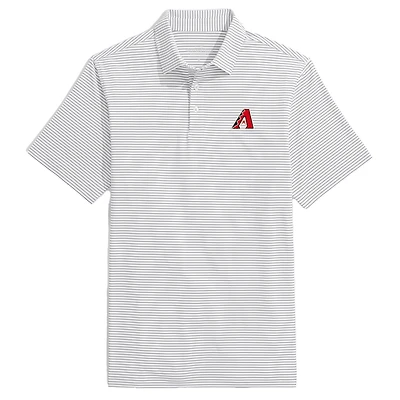 Polo à rayures Bradley Vineyard Vines pour hommes, gris Arizona Diamondbacks