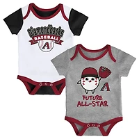 Newborn  Arizona Diamondbacks Triple Hit Two-Pack Bodysuit Set