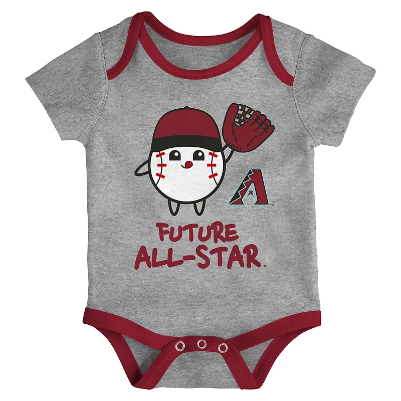 Newborn  Arizona Diamondbacks Triple Hit Two-Pack Bodysuit Set