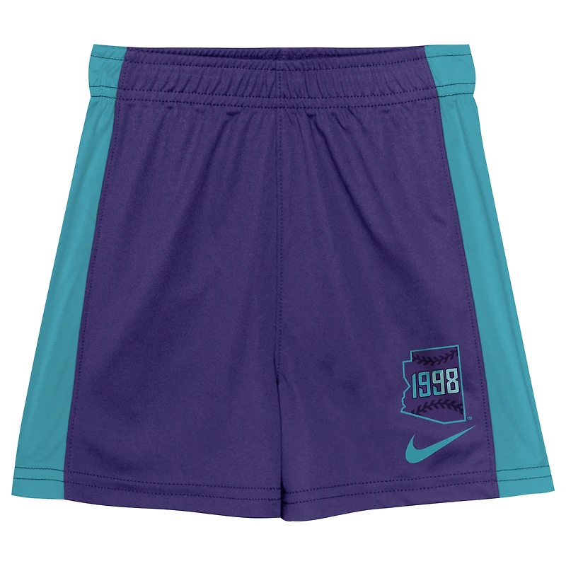 Preschool Nike  Court Purple Arizona Diamondbacks 2025 City Connect T-Shirt & Shorts Set