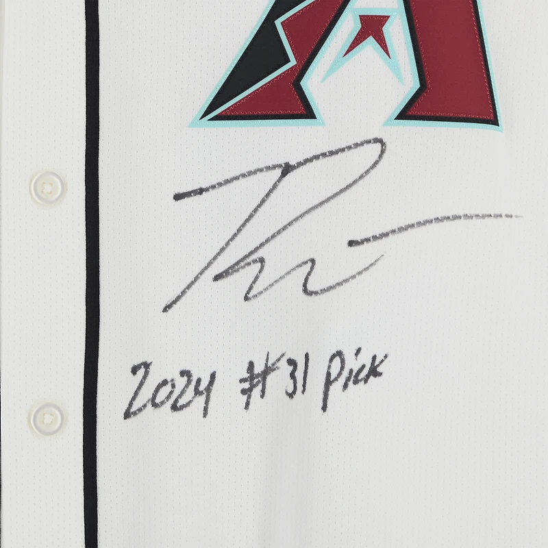 Ryan Waldschmidt Arizona Diamondbacks Autographed White Nike Replica Jersey with "2024 #31 Pick" Inscription