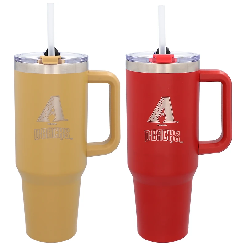 La société Memory Company Diamondbacks de l'Arizona 46oz. Ensemble de deux gobelets colossaux en acier inoxydable Home/Away