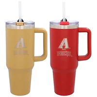 La société Memory Company Diamondbacks de l'Arizona 46oz. Ensemble de deux gobelets colossaux en acier inoxydable Home/Away
