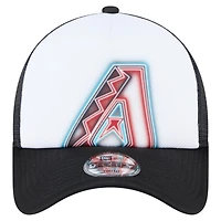 Toddler New Era  White/Black Arizona Diamondbacks Painted A-Frame 9FORTY Trucker Adjustable Hat