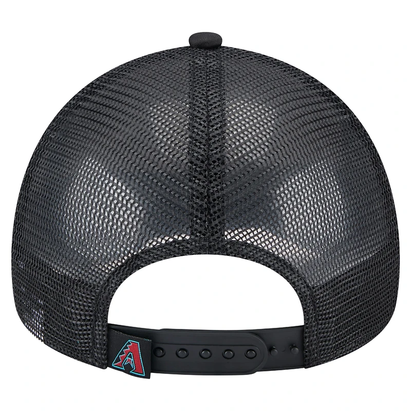 Toddler New Era White/Black Arizona Diamondbacks Painted A-Frame 9FORTY Trucker Adjustable Hat