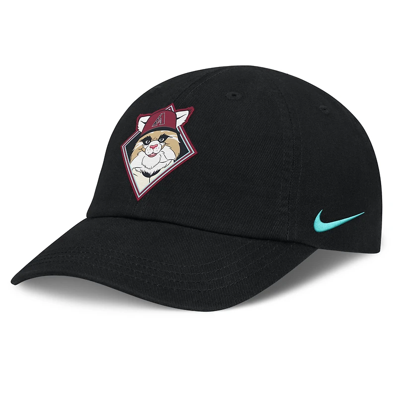 Casquette ajustable Nike noire pour tout-petit, modèle mascotte des Arizona Diamondbacks