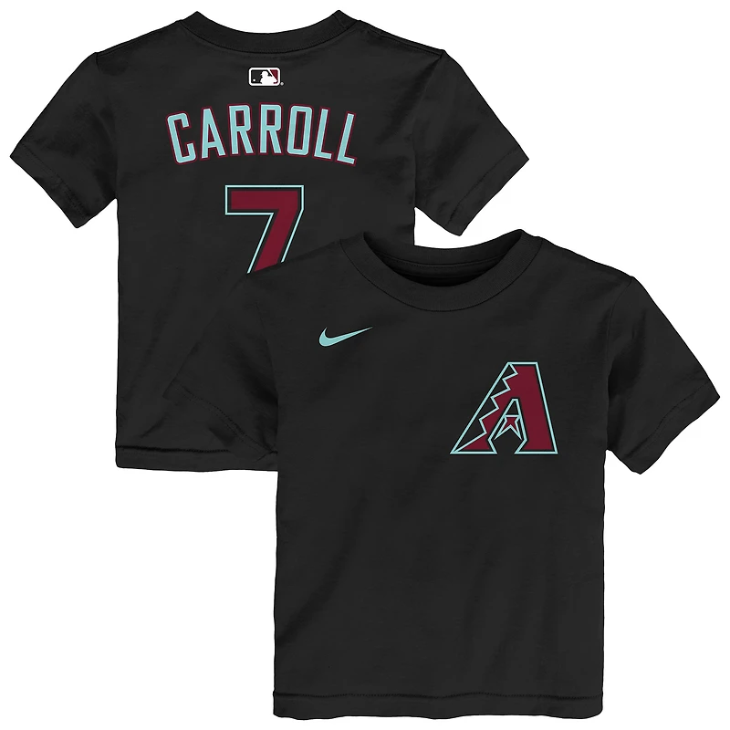 Toddler Nike Corbin Carroll Black Arizona Diamondbacks Name & Number T-Shirt