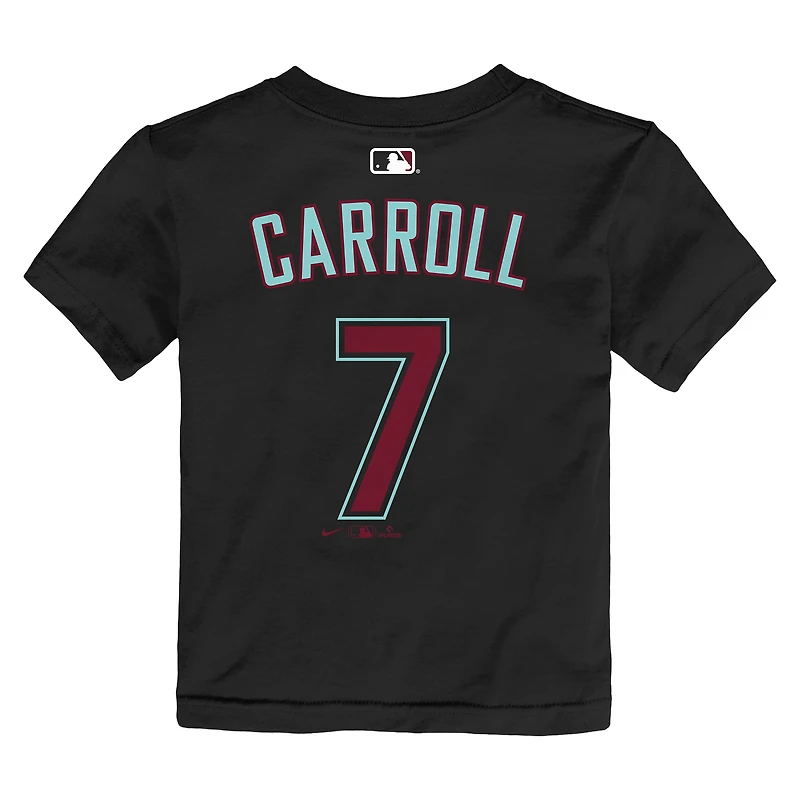 Toddler Nike Corbin Carroll Black Arizona Diamondbacks Name & Number T-Shirt