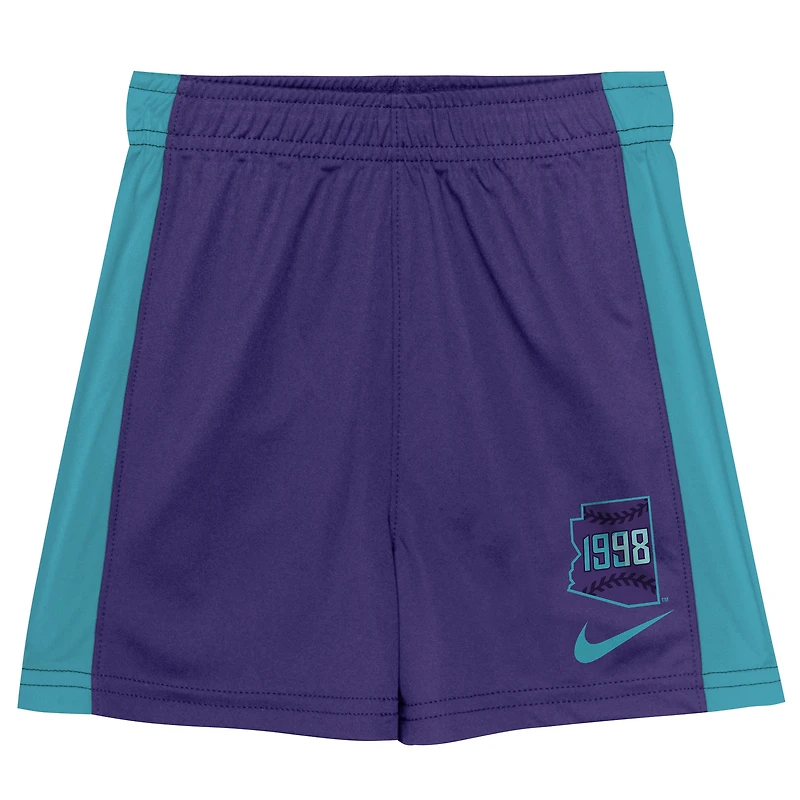 Toddler Nike  Court Purple Arizona Diamondbacks 2025 City Connect T-Shirt & Shorts Set