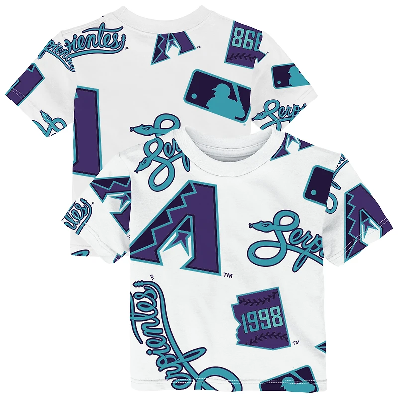 T-shirt blanc Outerstuff pour tout-petits, motif jour de match des Arizona Diamondbacks City Connect